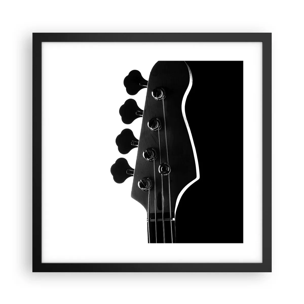 Poster în ramă neagră - Tăcere de rock - 40x40 cm
