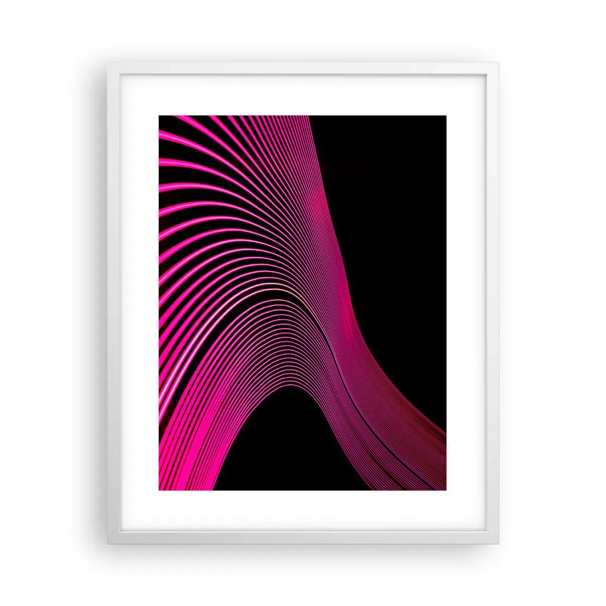 Poster în ramă albă - Bulevardul de lumină - 40x50 cm