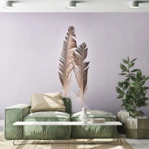 Tapet Standard Eco - Împotriva neantului - Pene de pasăre, Bucată, Grafică - 200x140 cm