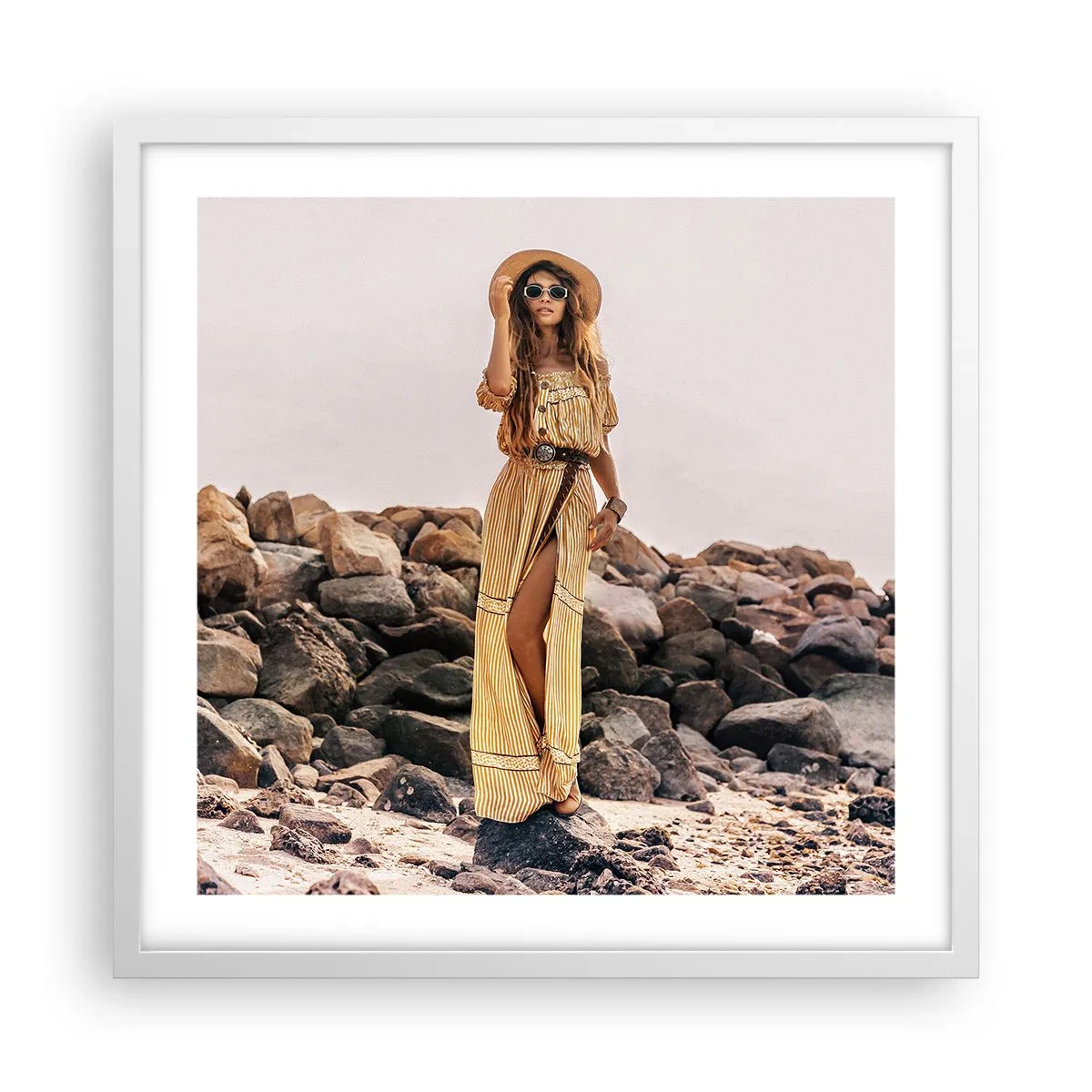 Poster în ramă albă - Magia pietrelor - 50x50 cm