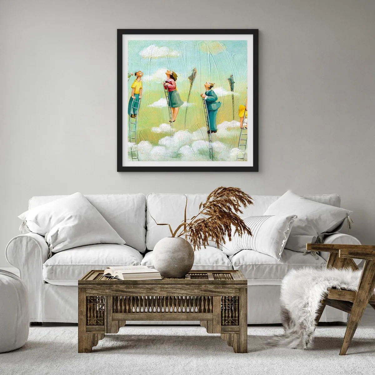 Poster în ramă neagră - Urmează-ți visul - 30x30 cm