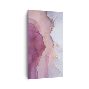 Tablou pe pânză - Valuri de liliac și violet - 45x80 cm