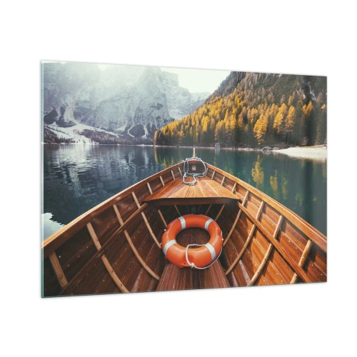 Tablou pe sticlă - Excursie pe munte - 100x70 cm