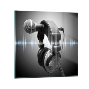 Tablou pe sticlă - Încă se mai poate auzi cântecul - 30x30 cm