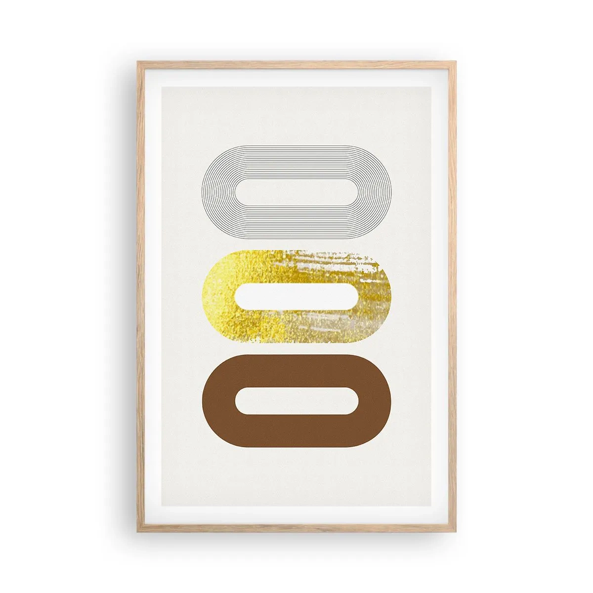 Poster în ramă de stejar deschis - Ooo! - 61x91 cm