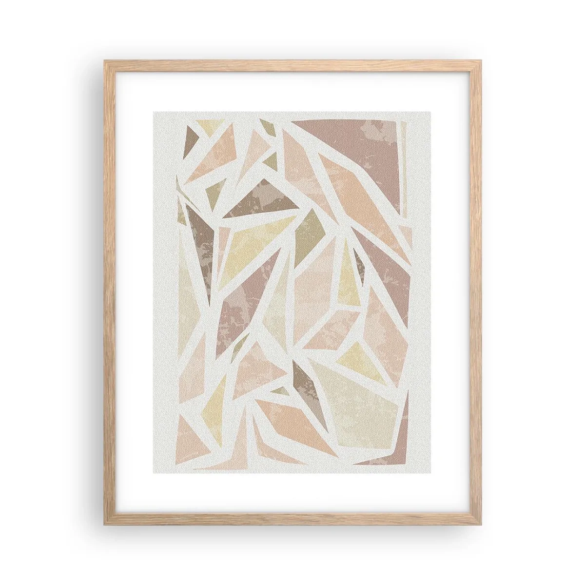 Poster în ramă de stejar deschis - Compoziție de vitralii - 40x50 cm
