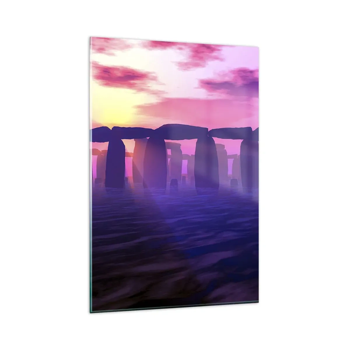 Tablou pe sticlă - Mister în zori de zi în ceață - 80x120 cm