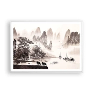 Poster în ramă albă - Viața exotică de zi cu zi a Estului - 100x70 cm