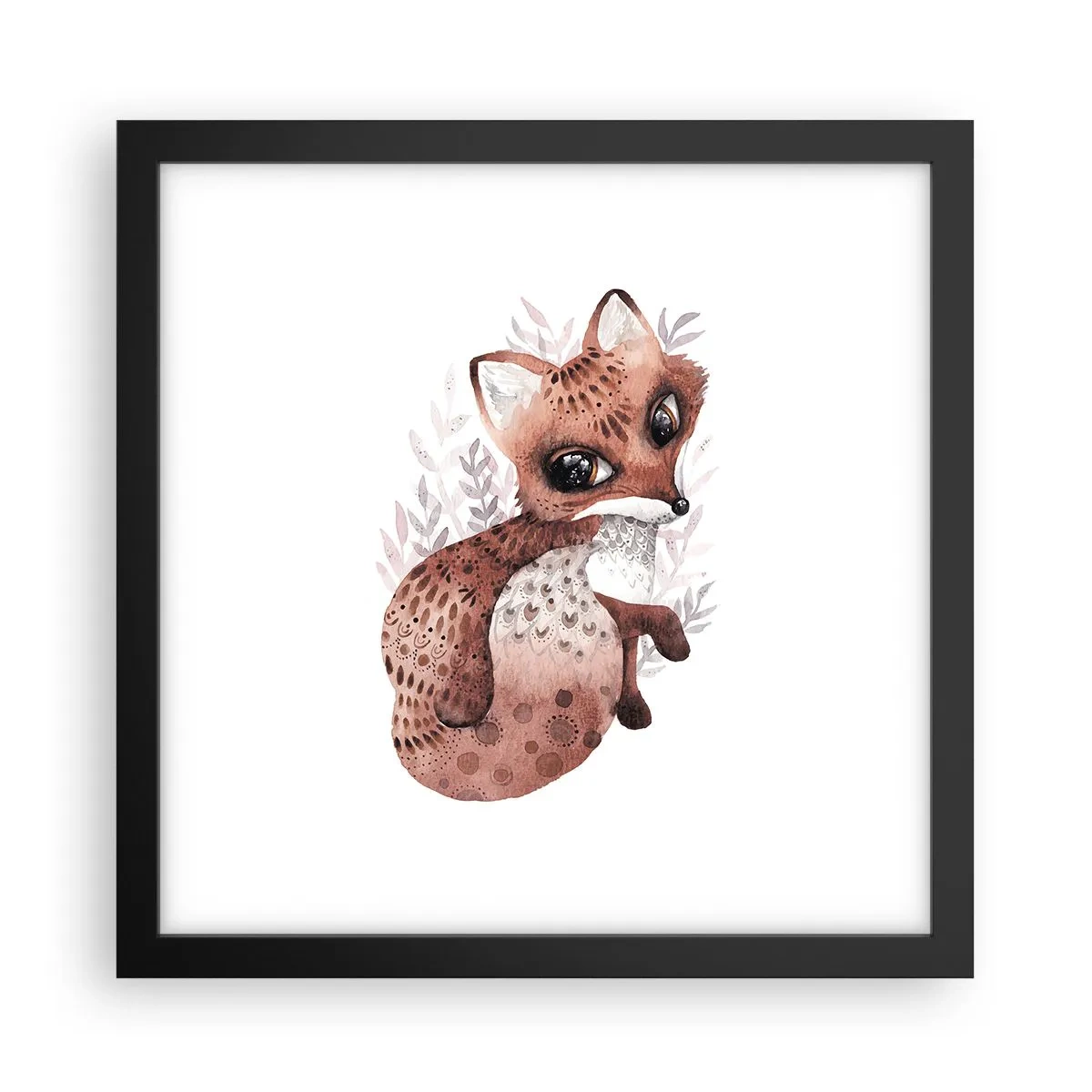 Poster în ramă neagră - Doar iubire - 30x30 cm