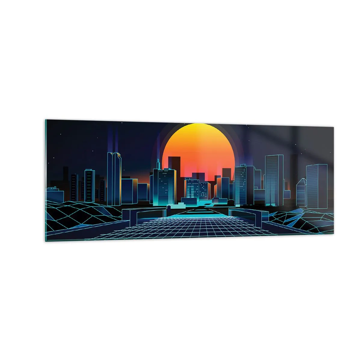 Tablou pe sticlă - Încă mai vrei să ajungi la lumea reală? - 140x50 cm