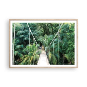 Poster în ramă de stejar deschis - Welcome to the jungle! - 100x70 cm