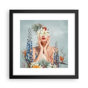 Poster în ramă neagră - Femeia floare - 30x30 cm