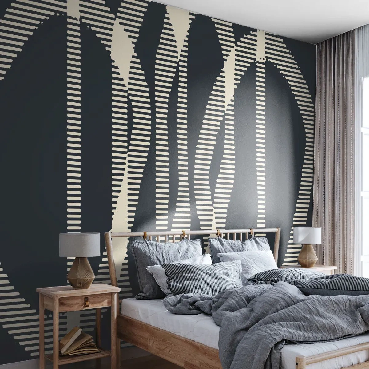 Tapet Premium Sand - Încercare de străpungere a întunericului - Abstracția, Bucată, Model modern - 350x256 cm