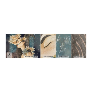 Mostră tapet Premium Canvas - Povestea prințesei cu crini - Abstracția, Femeie, Flori - 100x30 cm