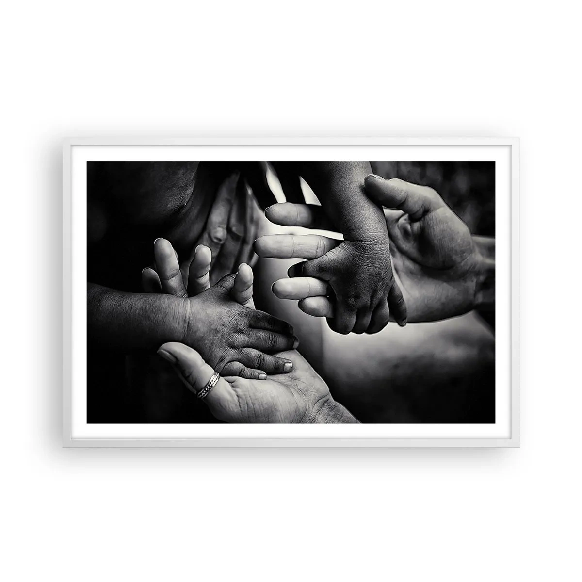 Poster în ramă albă - A fi om - 91x61 cm