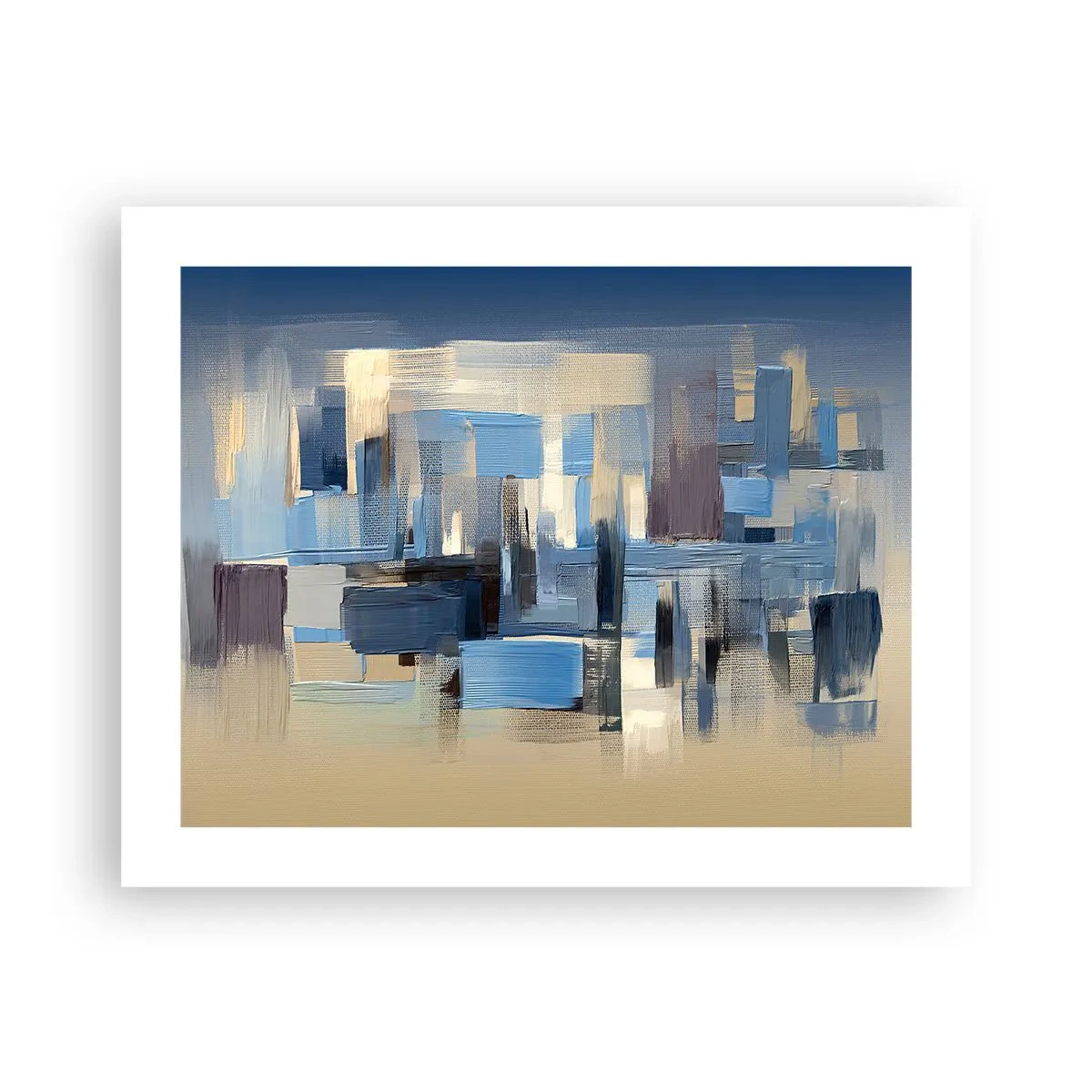 Poster - Construcție albastră - 50x40 cm
