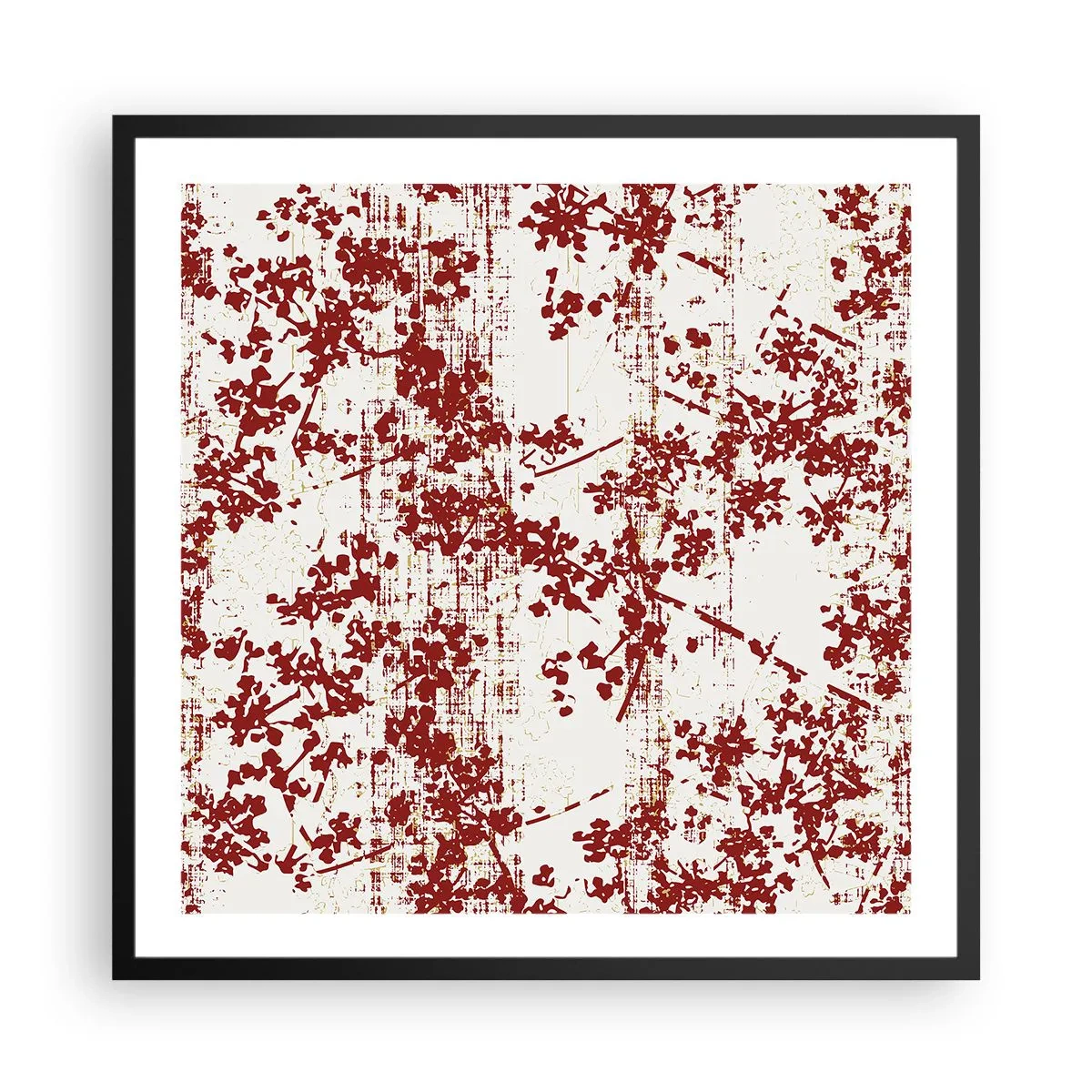 Poster în ramă neagră - Ca un percal vechi - 60x60 cm