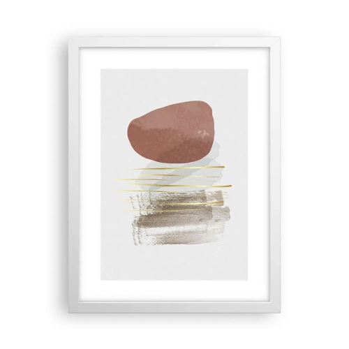 Poster în ramă albă - Colonadă abstractă - 30x40 cm