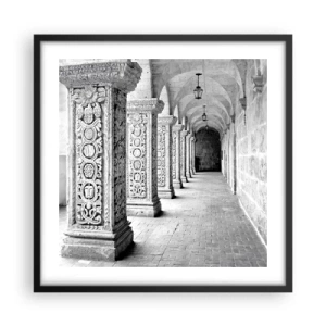 Poster în ramă neagră - Și încotro…? - 50x50 cm