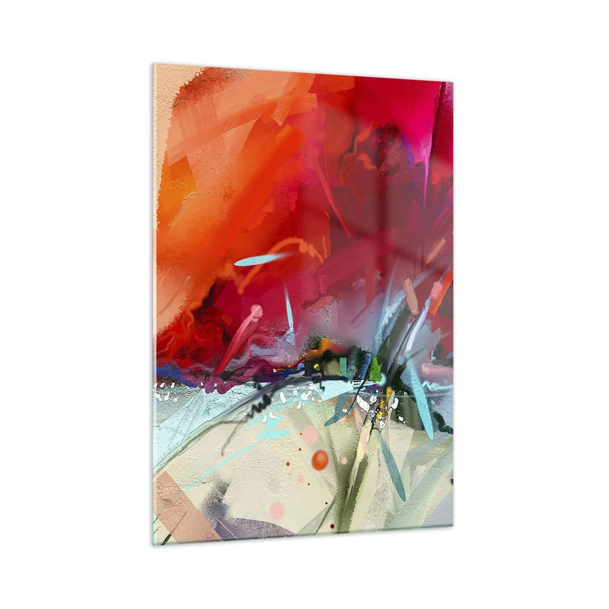 Tablou pe sticlă - O explozie de lumini și culori - 50x70 cm