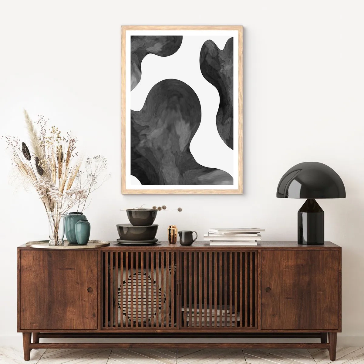 Poster în ramă de stejar deschis - Calea Lactee - 40x50 cm