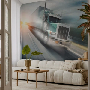 Tapet Premium Sand - Gigant american în mișcare - Camion, Automobile, Transport - 100x70 cm