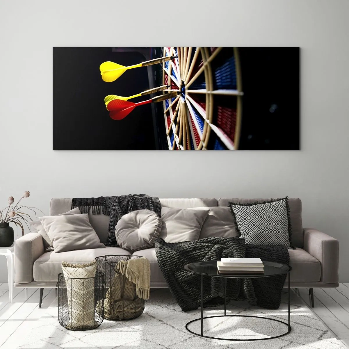 Tablou pe sticlă - Direct la subiect - 90x30 cm