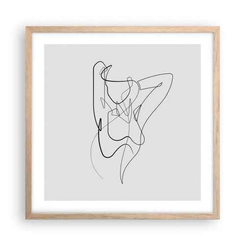 Poster în ramă de stejar deschis - Cine ești tu? - 50x50 cm