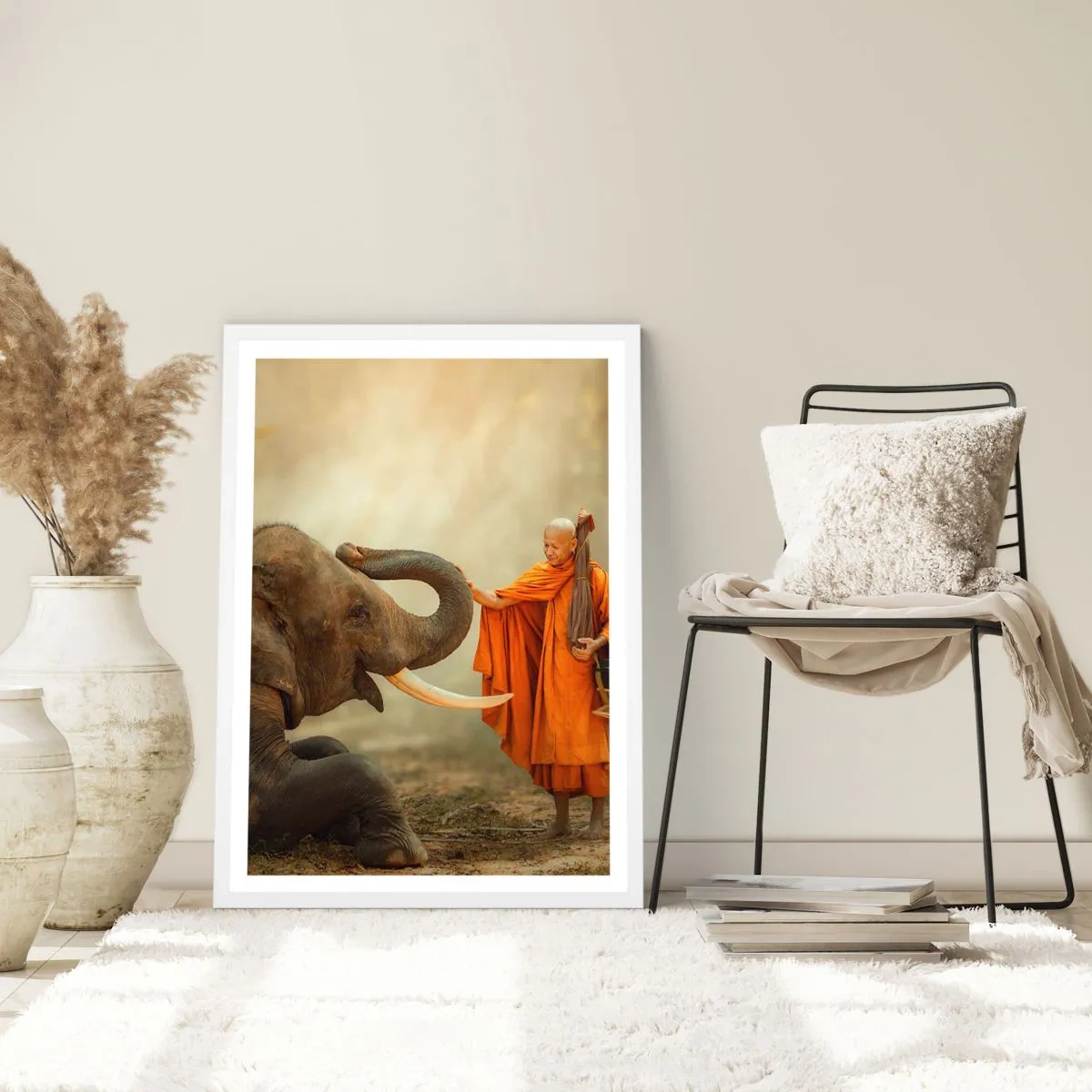 Poster în ramă albă - Întâlnire în călătorie - 50x70 cm