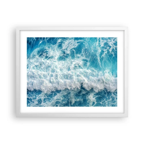 Poster în ramă albă - Cu bucurie și în salturi - 50x40 cm