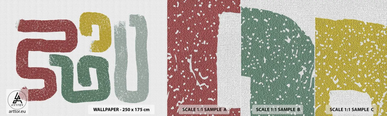 Mostră tapet Premium Canvas - Într-o limbă necunoscută - Bucată, Minimalism, Se rostogolesc - 100x30 cm