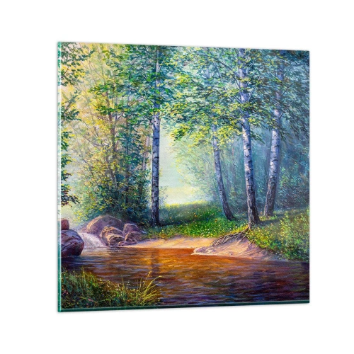 Tablou pe sticlă - Cadru idilic - 30x30 cm