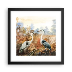 Poster în ramă neagră - Încotro în toamnă? - 30x30 cm