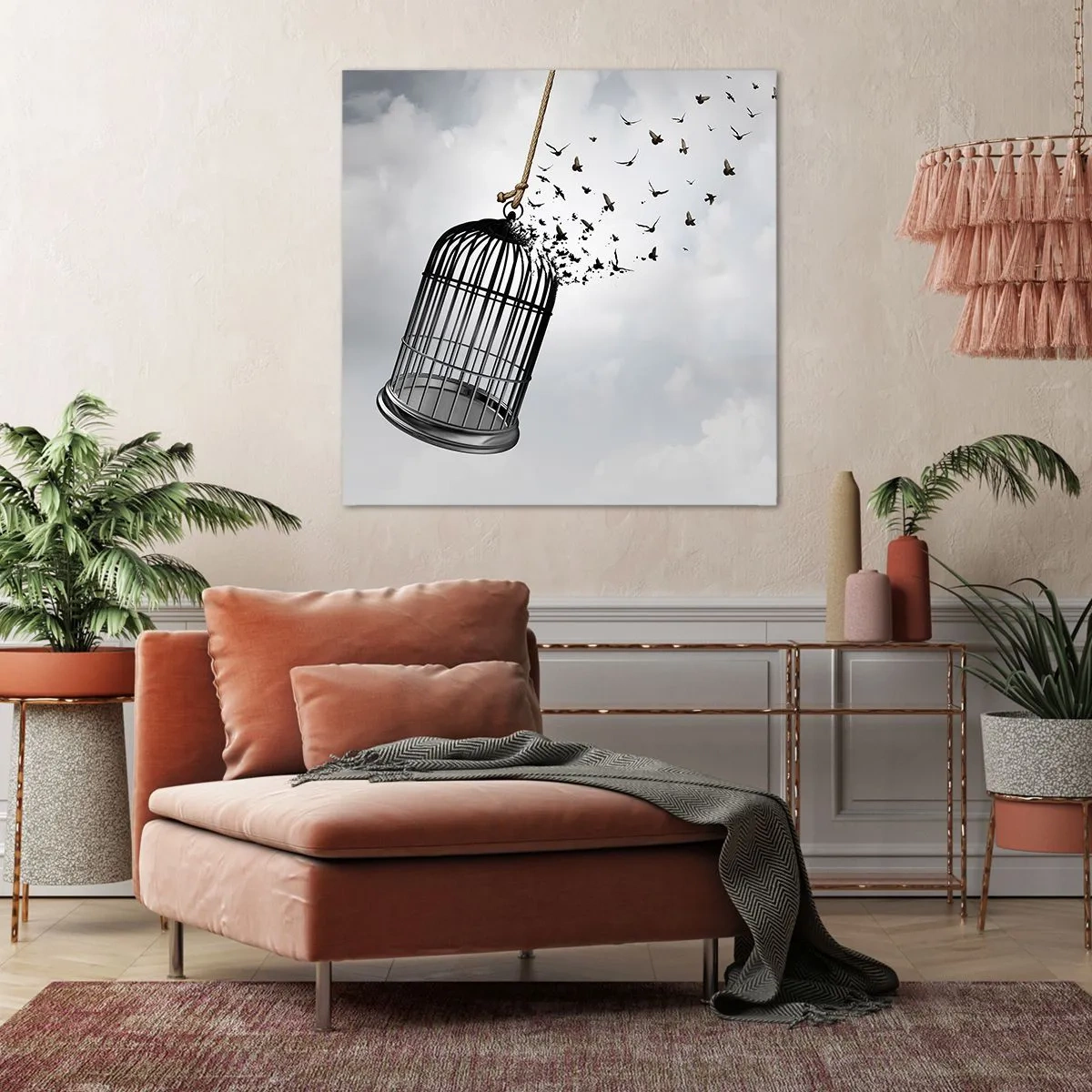 Tablou pe pânză - Credință...Speranță...Libertate! - 70x70 cm