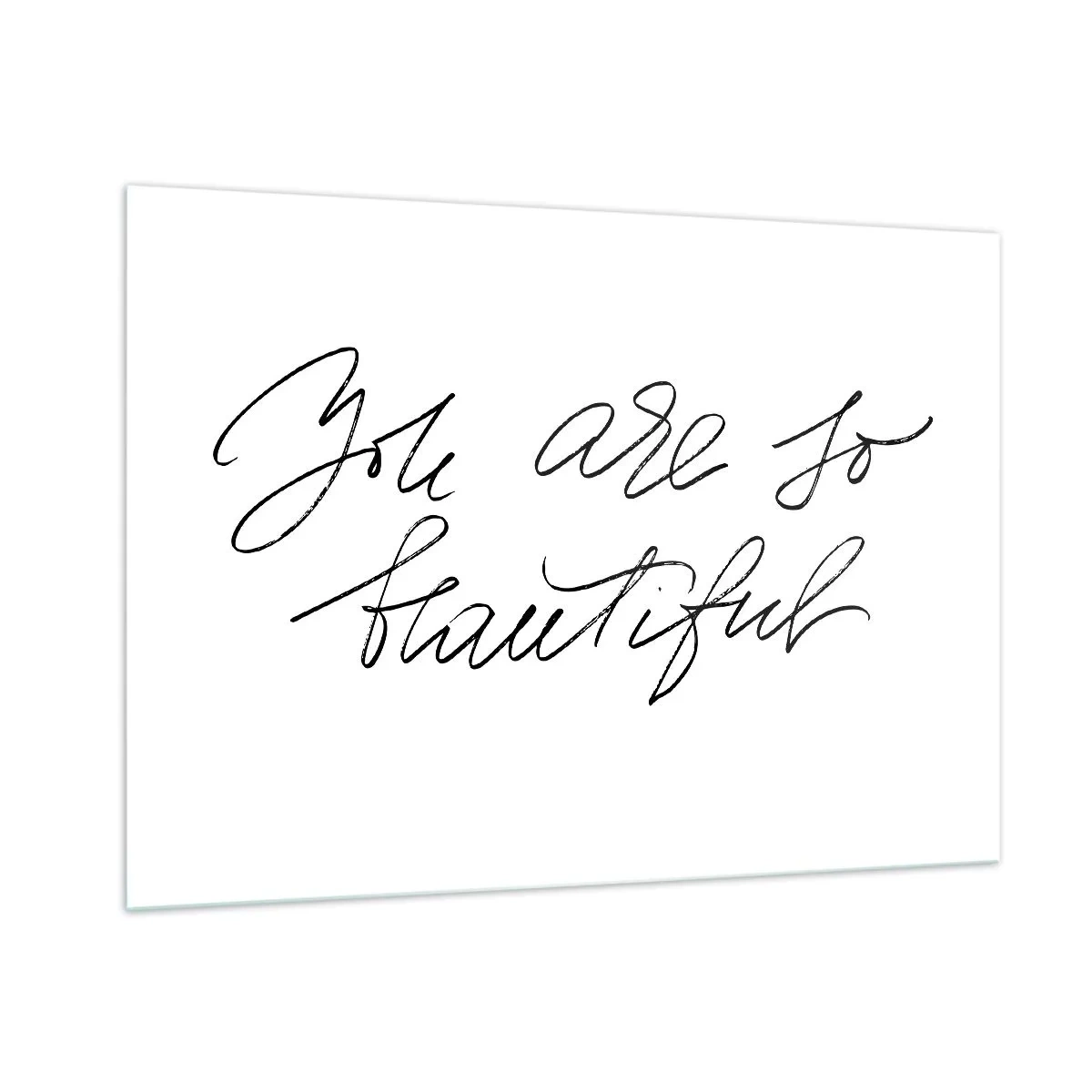 Tablou pe sticlă - Serios, crede-mă... - 100x70 cm