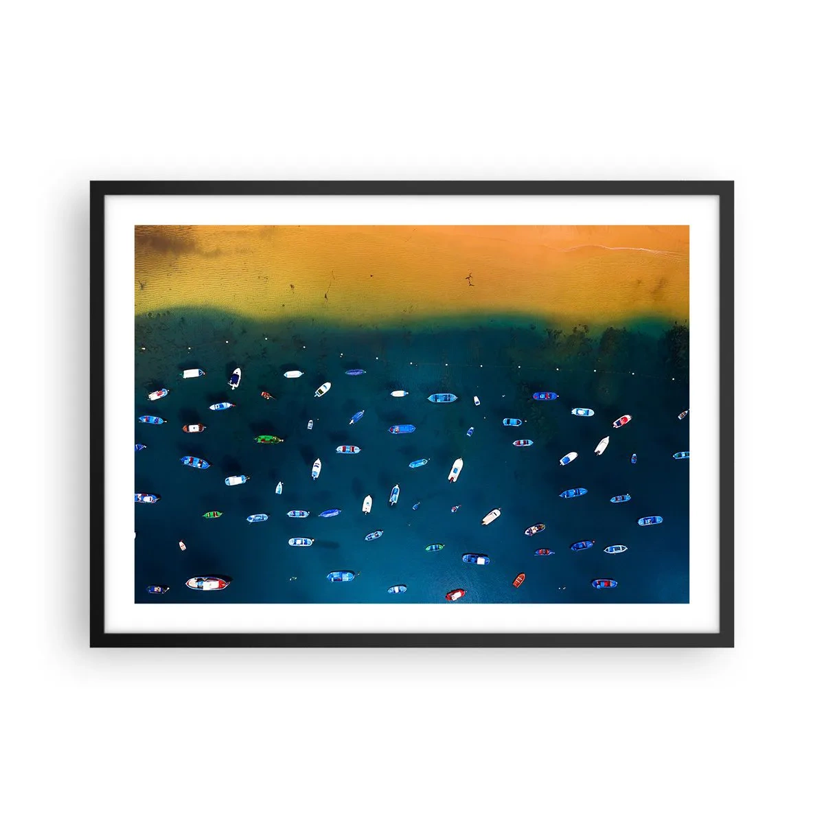 Poster în ramă neagră - Joc de vacanță - 70x50 cm