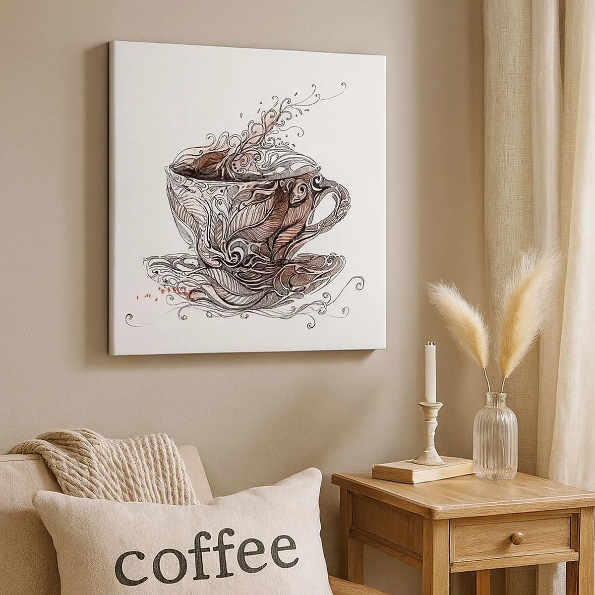 Tablou pe pânză - Ceaiul este bun pentru orice - 30x30 cm