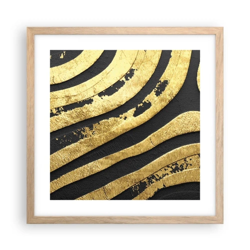 Poster în ramă de stejar deschis - Totul curge - 40x40 cm