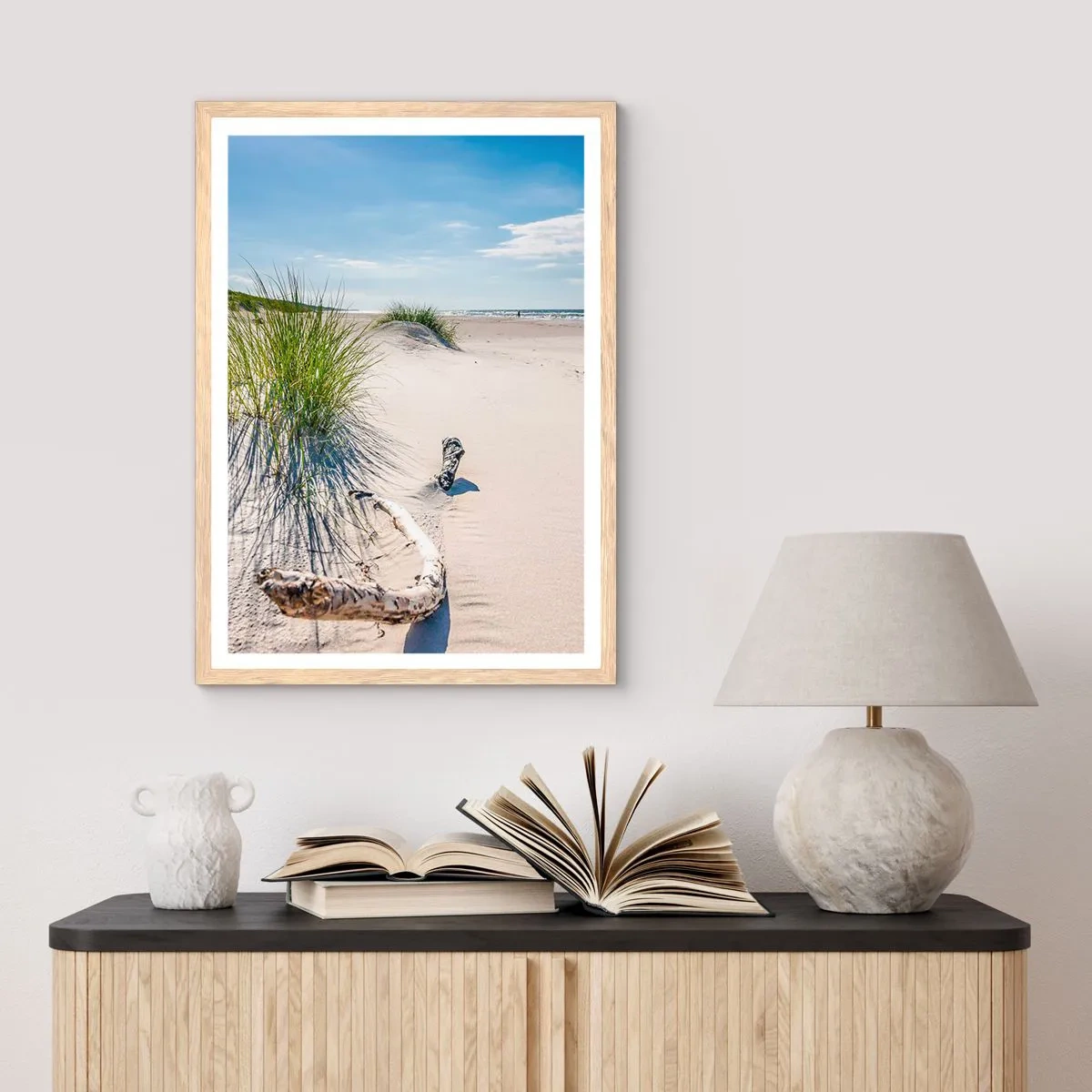 Poster în ramă de stejar deschis - Cea mai frumoasă? Baltică - 30x40 cm