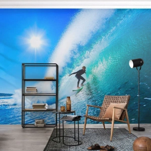 Tapet Autoadeziv Deluxe Sticker - Prin marele albastru - Sport, Surfer, Mare - 100x70 cm