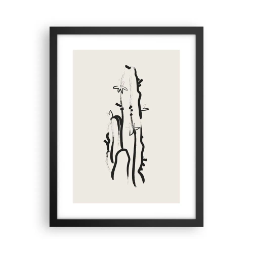 Poster în ramă neagră - Floare de plante medicinale - 30x40 cm