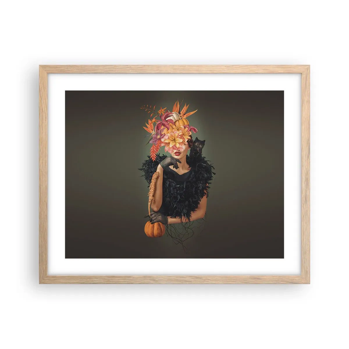 Poster în ramă de stejar deschis - Magia vrăjitoarei - 50x40 cm