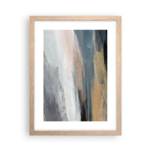 Poster în ramă de stejar deschis - Abstracție: peisaj nordic - 30x40 cm