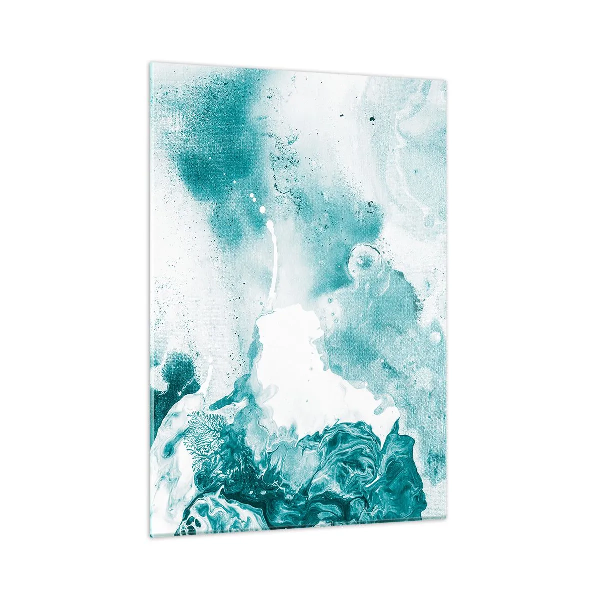 Tablou pe sticlă - Câmpii inundabile de albastru - 50x70 cm