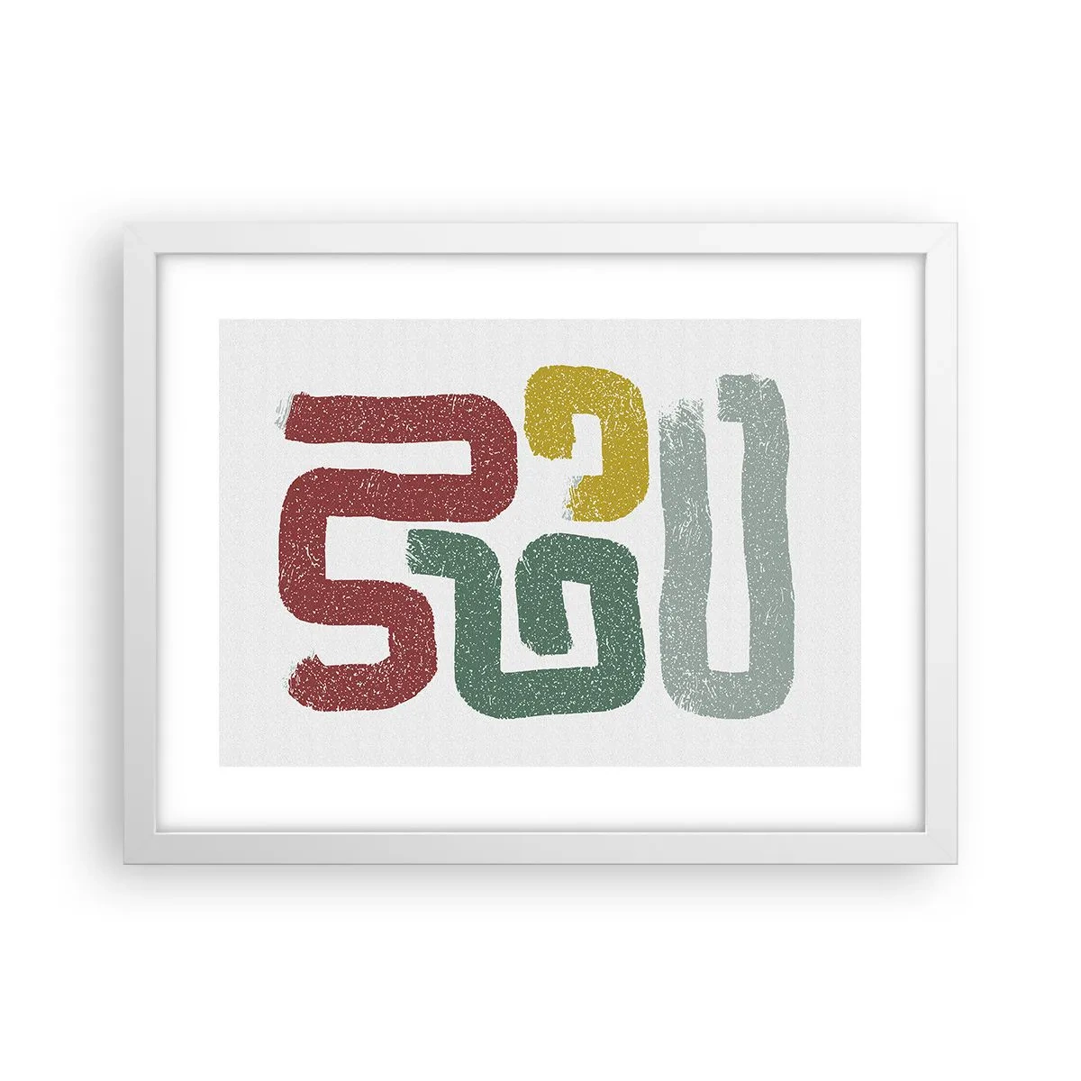 Poster în ramă albă - Într-o limbă necunoscută - 40x30 cm