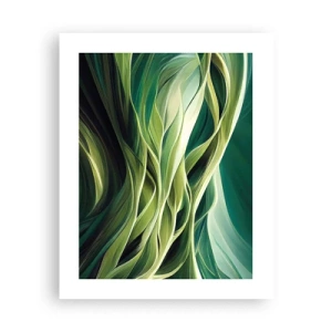 Poster - Un joc abstract de verde - 40x50 cm
