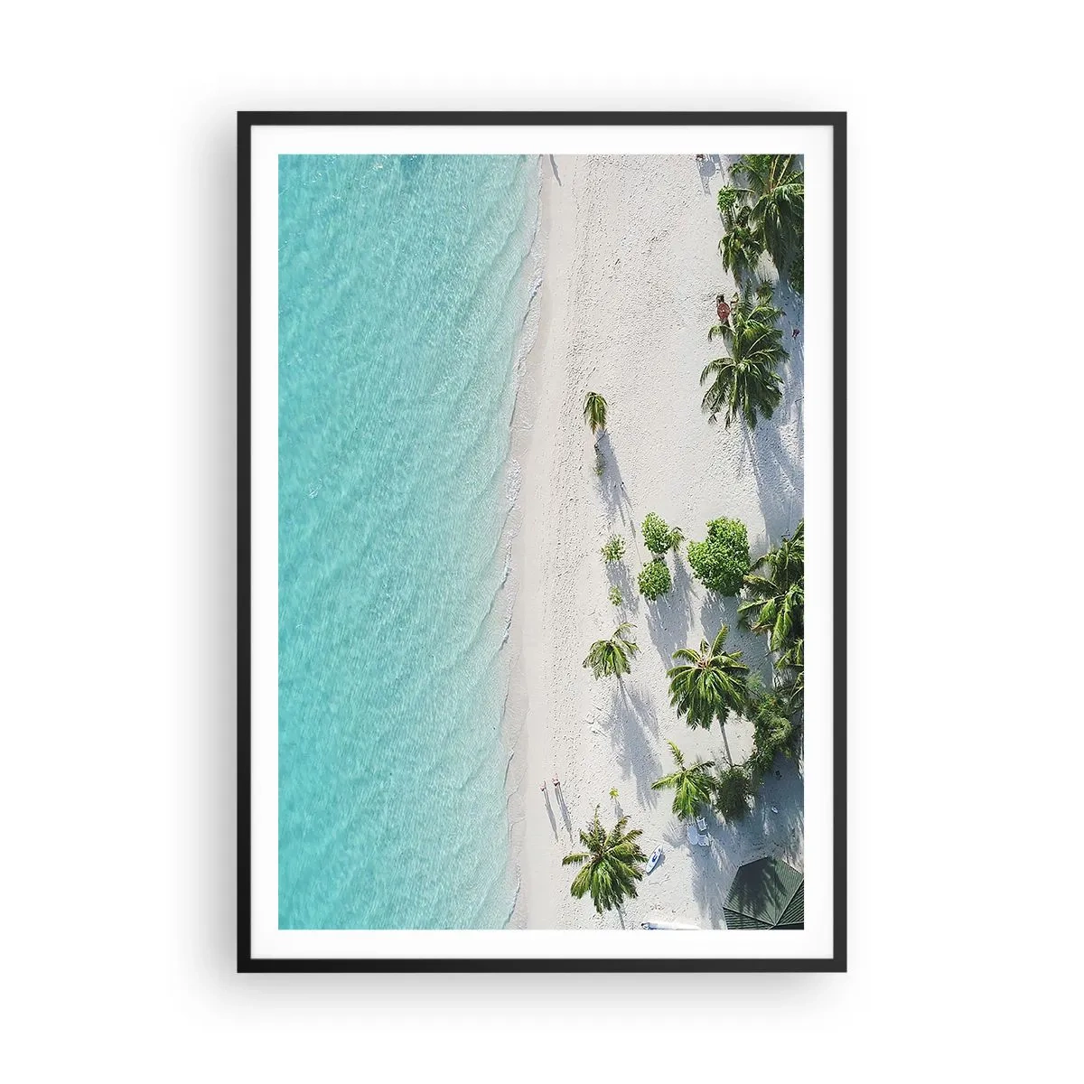 Poster în ramă neagră - Vacanță în paradis - 70x100 cm