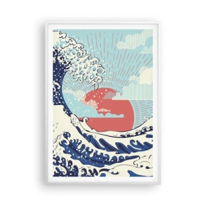 Poster în ramă albă - Din inspirații japoneze - 70x100 cm