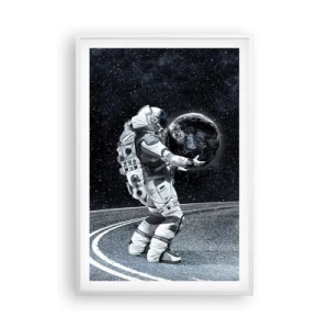 Poster în ramă albă - Pe Calea Lactee - 61x91 cm