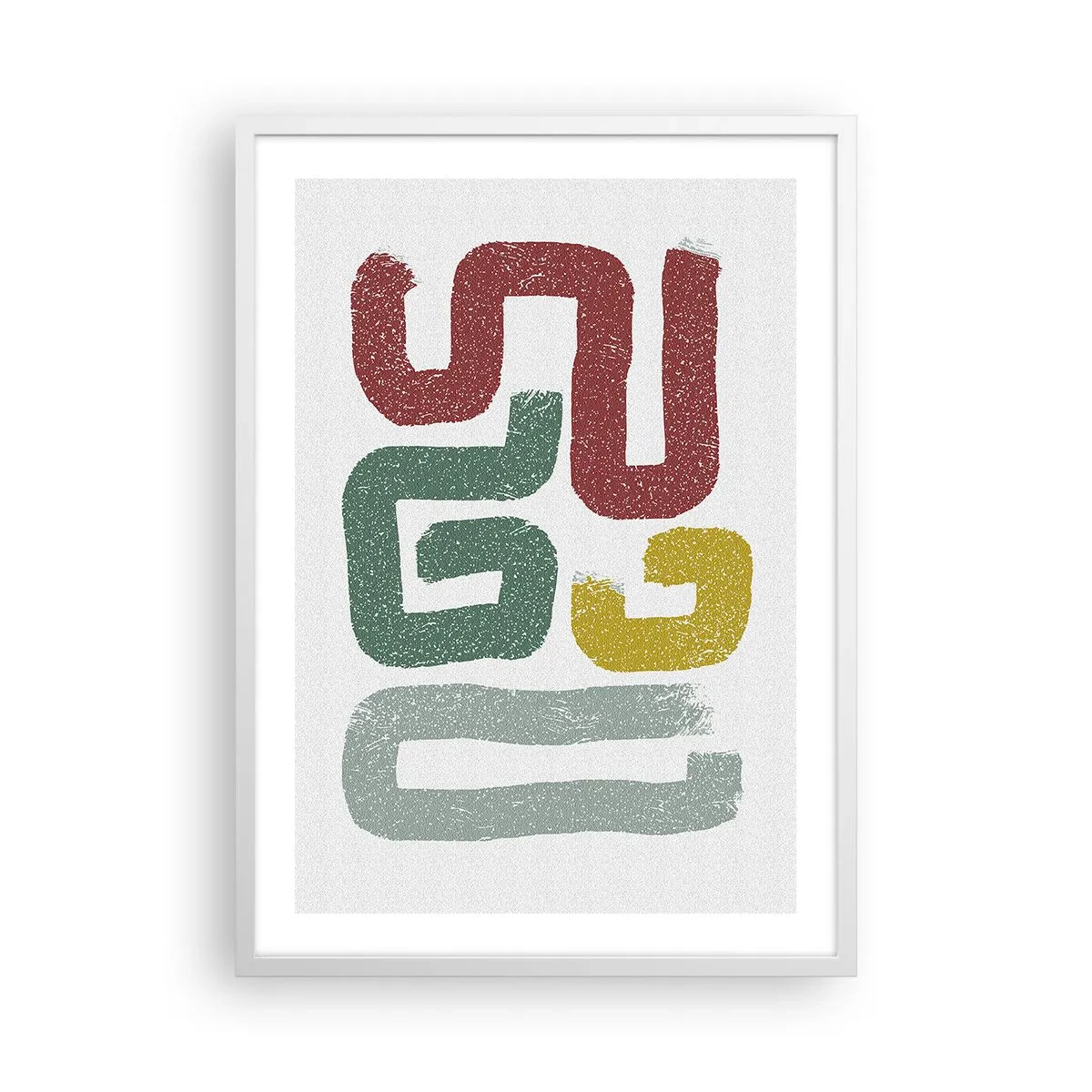 Poster în ramă albă - Într-o limbă necunoscută - 50x70 cm